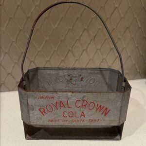 Vintage Royal Crown Cola Metal Carrier